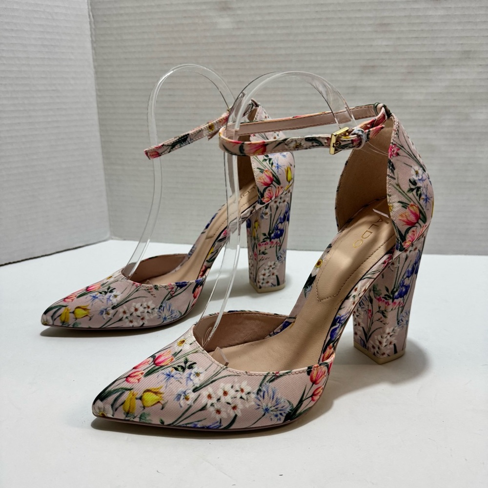 Aldo Floral Multicolor Women's Heels - Picture 2 of 11